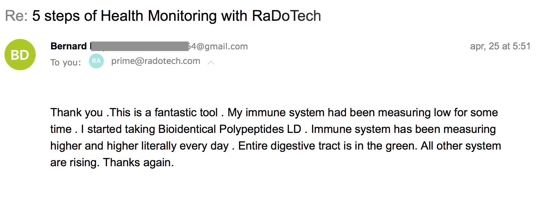 Отзыв RaDoTech от Bernard